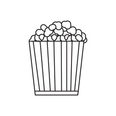 Isolated popcorn outline
