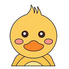 duck cute animal icon image vector illustration design 
