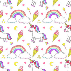 Unicorn set magic design element