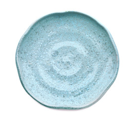 Ceramic plate on white background