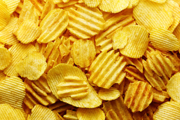A lot of crisps potato