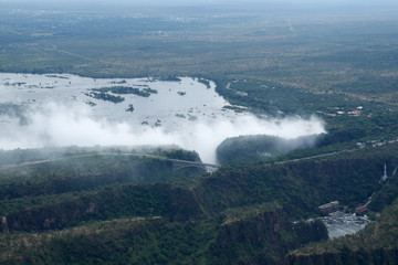 The Victoria falls (South Africa) is 1708 meters wide. National Parks and World Heritage Site.