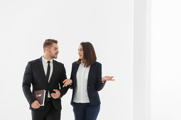 Young team of lawyers indoors