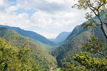 The wild mountain scenery to the North of the country Thailand