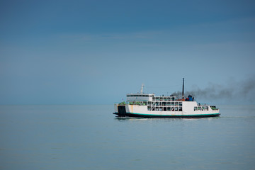 White passenger ferry boat to Samui island, Thailand