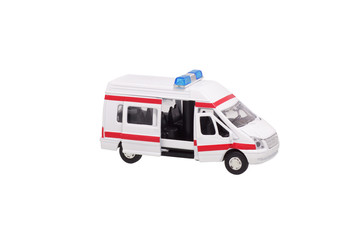Ambulance car. A toy.