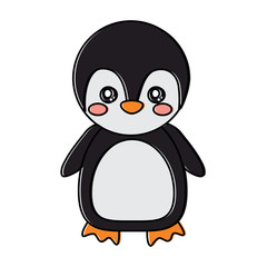 cute animal standing cartoon wildlife vector illustration
