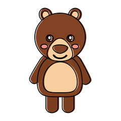 cute bear animal standing cartoon wildlife vector illustration