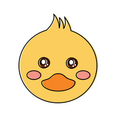 cute animal duck head baby vector illustration