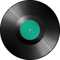 disque vinyle vert années 80