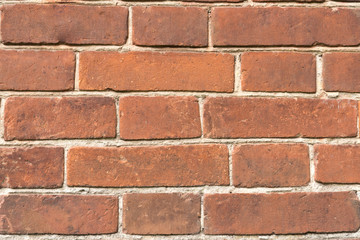 Old red brick wall background