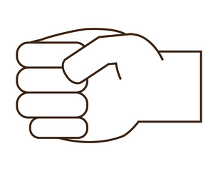 hand with  clenched fist 