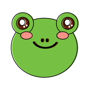 frog cute animal icon image vector illustration design 
