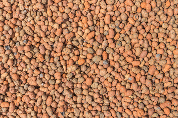 Gravel surface in the summer