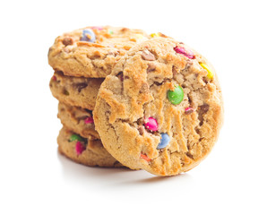 Sweet cookies with colorful candies.