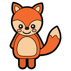 fox cute animal icon image vector illustration design 