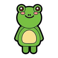 frog cute animal icon image vector illustration design 