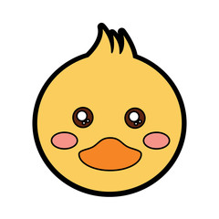 duck cute animal icon image vector illustration design 