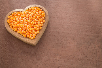 Raw red lentils - Lens culinaris