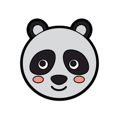 panda cute animal icon image vector illustration design 
