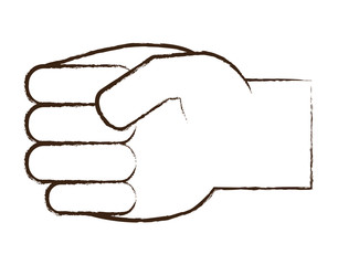 hand with  clenched fist 