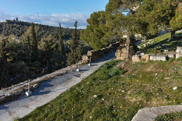 Panoramic view of Acropolis of Athens, Attica, Greece