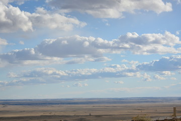 Clouds blowing across the Badlands