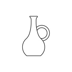 Icon Line ancient clay jug in the style of flat