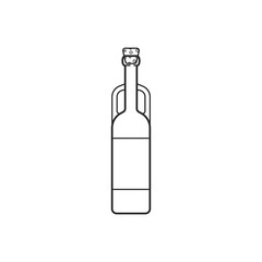Icon Line green glass wine bottle with handles and stopper