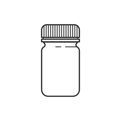 Icon line medical jar vitamins