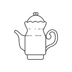 Icon line vintage golden ceramic kettle