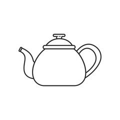 Icon line vintage golden ceramic teapot