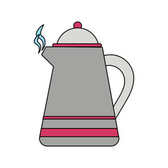 Porcelain kettle isolated icon vector illustration graphic design