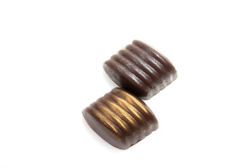 exclusive chocolate sweets isolated on the white