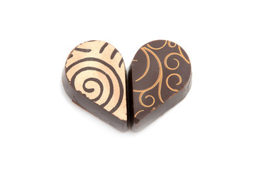 exclusive chocolate sweets isolated on the white