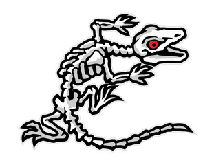 lizard bones mascot cartoon character