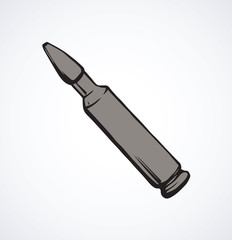 Military rocket. Vector drawing