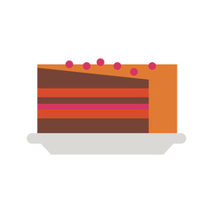Delicious sweet cake icon vector illustration graphic design
