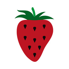 Strawberry fruit symbol icon vector illustration graphic design