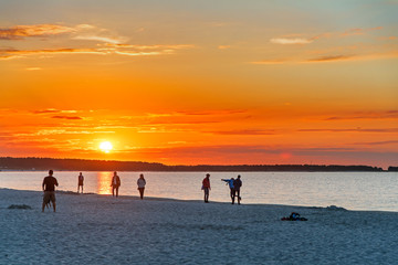 Sonnenuntergang am Strand von Prerow