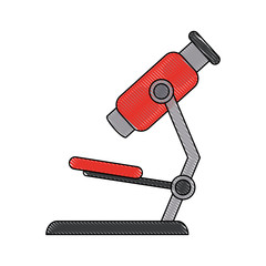 Microscope scientific tool icon vector illustration graphic design