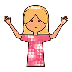 cartoon woman icon