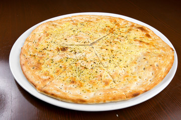 Pizza on a plate
