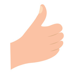 thumb up hand gesture icon image vector illustration design 