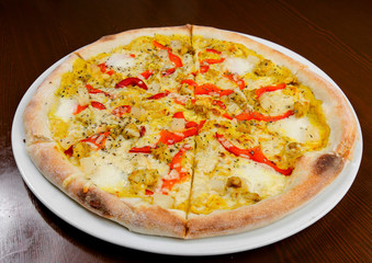 Pizza on a plate,