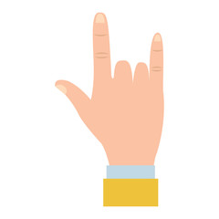Obraz premium rock and roll hand gesture icon image vector illustration design 