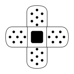 Medical bandages crossed symbol icon vector illustration graphic design