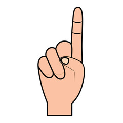 hand show forefinger finger pointing first vector illustration