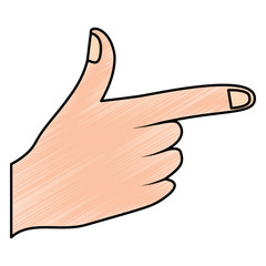index and thumb up pointing gun hand gesture icon image vector illustration design 