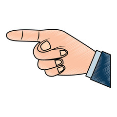 index finger pointing hand gesture icon image vector illustration design 